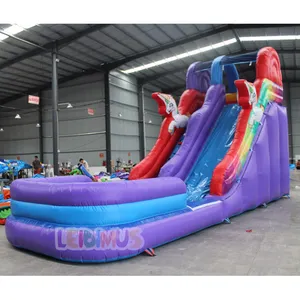 Commercial Customized Purple Water Slide Summer Hot Selling Inflatable Slide Children's Water Park