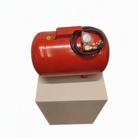 Réservoir d'air portable de 10 gallons, 135 PSI, 36,9 L, réservoir de stockage horizontal pour compresseur d'air avec manomètre, tuyau et poignée de transport