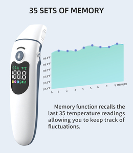 Thermomètre frontal à contact rechargeable certifié CE avec indicateur de <span class=keywords><strong>fièvre</strong></span> à 3 couleurs - Product Image 2