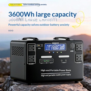 Station d'alimentation portable au lithium-ion pour l'extérieur, alimentation de secours pour le camping, charge solaire, <span class=keywords><strong>3600</strong></span> <span class=keywords><strong>Wh</strong></span>, haute capacité, sûre et stable, 220V - Product Image 4