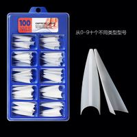 Appuyez sur l'ongle 100 PCS ABS Artificiel Transparent Couverture Complète Ongles Conseils Pointu Long Faux Ongles Fournisseur Pour Dame