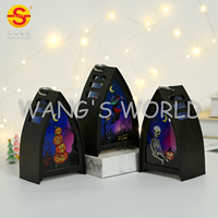 Lumières de vent d'Halloween Lumières de petite maison LED Bougies électroniques Petite lanterne Jack-o '-lantern Rétro Halloween Lumières LED