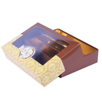 Mini boîte de chocolat à impression personnalisée de Dubaï avec fenêtre transparente et emballage de séparation Boîte de chocolat