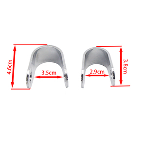 Klem sandaran kaki krom Universal klem sandaran kaki untuk rangka Diameter sepeda motor 1-1/8 "ke 1-1/3/8" - Product Image 6