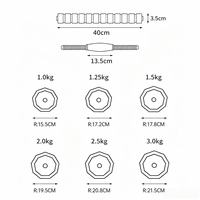 Ensemble d'haltères réglables 4 en 1, poids multifonctionnels en métal, poignée ergonomique antidérapante, entraînement de remise en forme à domicile