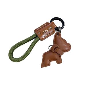 Xinche 크로스 보더 미니 프렌치 불독 키체인 펜던트, 심플한 만화 가죽 열쇠 고리 액세서리, 패셔너블한 가방 - Product Image 5