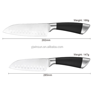 Couteau de <span class=keywords><strong>cuisine</strong></span> classique Santoku Cleaver de 5 pouces <span class=keywords><strong>lame</strong></span> en acier inoxydable tranchante avec outil de coupe à poignée creuse jetable à poignée souple - Product Image 2