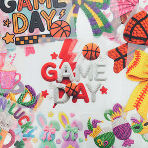 Many Designs Fuzzy Rhinestone Faux Dtf Transfers Valentine'S Day T Shirts Sport Style Game Day Football Dtf Transfer For Garment - Product Image 5