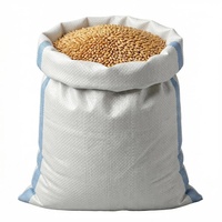 Sacs tissés en PP rayés, idéaux pour les agriculteurs pour trier les pailles de maïs, durables et résistants à l'humidité pour le stockage du fourrage commercial