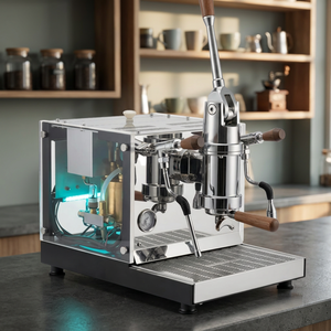 Mini Cafetera Espresso de Palanca Estilo Italiano Retro (Caldera de 2.5L+0.3L) con Pantalla LCD, Control de Vapor PID y Función de Taza Continua - Product Image 3