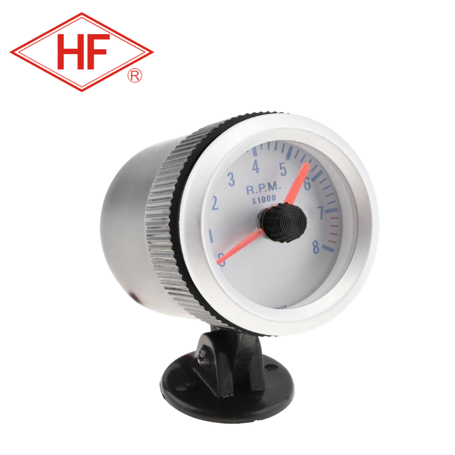 HF 12V 2 Inch 52mm Universal Car LCD Digital Tachometer RPM Display 0-8000 Rpm Meter Blue White LED Light Tachometer Gauge