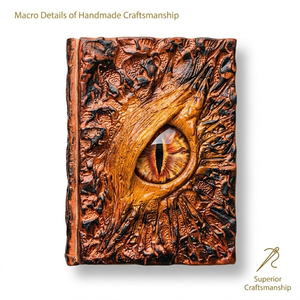 Großhandel Maßgefertigtes Drachenauge A5 Notizbuch, 3D-Harz-Skala Notizbuch, Handgemachtes Tagebuch Schreibtisch-Deko Skizzenbuch Geschenk, OEM-Lieferant - Product Image 1