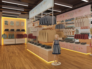 Diseño <span class=keywords><strong>de</strong></span> Interiores para Tiendas <span class=keywords><strong>de</strong></span> Ropa Infantil, Estilo Moderno, Minimalista, Nórdico, LED Ecológico, Colores Pastel Cálidos, Boutique Minorista, Centro Comercial - Product Image 4