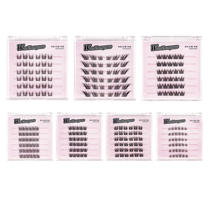 Faux cils auto-adhésifs réutilisables naturels, sans <span class=keywords><strong>colle</strong></span>, style Manga Tournesol paresseux, effet <span class=keywords><strong>lapin</strong></span> à neuf queues - Product Image 2