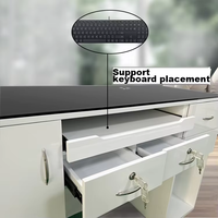Bureau de réception moderne en bois avec éclairage LED réglable pour salle de sport, salon, bureau, hôpital, école, usage commercial