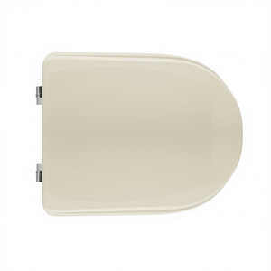 Asiento de inodoro para Pozzi Ginori Atena, forma redonda, color champán, con bisagras de cierre suave para baño - Product Image 3