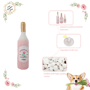 D <span class=keywords><strong>KING</strong></span> Fabricant <span class=keywords><strong>Jouet</strong></span> à mâcher <span class=keywords><strong>en</strong></span> peluche personnalisé pour animaux de compagnie, vin rouge, <span class=keywords><strong>champagne</strong></span>, <span class=keywords><strong>jouet</strong></span> grinçant pour chien pour la Saint-Valentin - Product Image 5