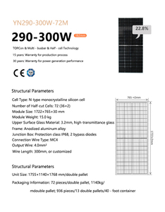 เซลล์แสงอาทิตย์เกรด A แบบโมโนคริสตัลไลน์ 290w 295w 300w สำหรับระบบโซลาร์เซลล์บ้านและกลางแจ้ง - Product Image 6