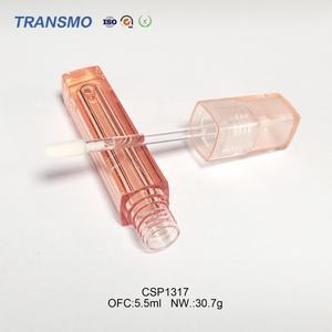 หลอดลิปกลอสพลาสติกรีไซเคิลได้ หลอดลิปกลอสแบบเป็นมิตรกับสิ่งแวดล้อม หลอดลิปกลอสทรงเหลี่ยมใส ขนาด 5 มล. - Product Image 4