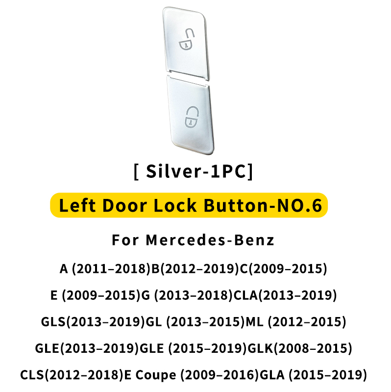 Left hand door lock button(silver)