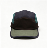 Gorra de 5 Paneles con Bloques de Color, Ligera, de Secado Rápido, con Correa Ajustable, para Senderismo, Camping, Deporte, Unisex, Funcional, Estilo Béisbol