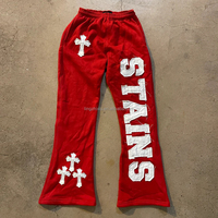 Pantalon de survêtement personnalisé avec poches haute qualité en coton éponge français polaire brodé Patch Essentials Bootcut pantalon de survêtement évasé pour femmes