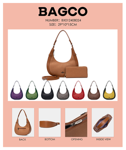 Borse a Tracolla da Donna BAGCO a Forma di Luna, Prezzo di Fabbrica all'Ingrosso, <span class=keywords><strong>Set</strong></span> di Borse Eleganti con <span class=keywords><strong>Portafoglio</strong></span> - Product Image 6