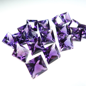 พลอยอะมีทิสต์ทรงเหลี่ยมเจียระไนแบบธรรมชาติ ขายส่ง สำหรับทำเครื่องประดับแฮนด์เมด พลอยเจียระไนเหลี่ยม - Product Image 6
