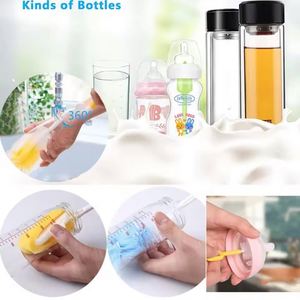 Wholesale <strong>Bottle</strong> <strong>Brush</strong> 7pcs/set Sponge Plastic Glass Milk Water Cup Cleaning Feeding <strong>Bottle</strong> Nipple Pacifier <strong>Brushes</strong> - Product Image 3