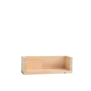 Solid Wood Toy Organizer Rectangular <b>Wall</b> Mounted Beech Finish Punch Free Storage Rack - Product Image 3