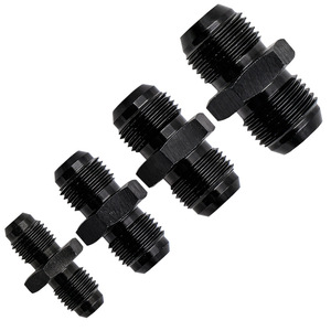 An To An Oil Cooler Hose <b>Adapter</b> Male Threaded Double Threaded Aluminum Alloy Black AN6 AN8 AN10 AN12 - Product Image 1