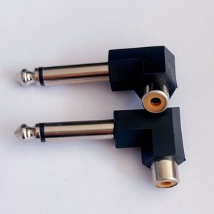 อะแดปเตอร์เสียงหลักแบบ RCA ช่องเดียว 90 องศา 6.35 มม. ข้อต่อ 6.5 นิ้ว ช่องเสียบ AV Lotus - Product Image 3