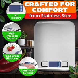 เครื่องชั่งอาหารไฟฟ้าดิจิตอลความแม่นยำ5กก. 1ก. ทำจากสแตนเลส - Product Image 4