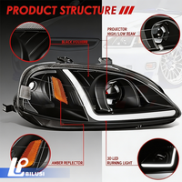 Phares LED DRL Bilusi JDM pour Honda Civic 1999-2000 EK EJ, compatible avec les véhicules conduits à gauche
