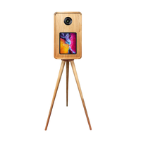 Boîte photo pour iPad avec cadre en bois, panneau magnétique personnalisé, emballage en flight case, trépied en bois pour les mariages et les fêtes