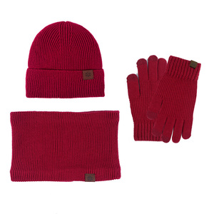 Fashion <strong>Women</strong> 3pcs Acrylic Winter Beanie <strong>Hat</strong> <strong>Set</strong> Winter <strong>Hats</strong> <strong>and</strong> Mitten <strong>Scarf</strong> for <strong>Women</strong> Warm <strong>Scarf</strong> <strong>and</strong> Touchscreen Gloves - Product Image 5