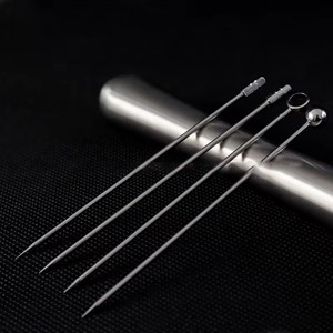 Piques à <span class=keywords><strong>cocktail</strong></span> en acier inoxydable 304, réutilisables, outils de <span class=keywords><strong>bar</strong></span> en métal, brochettes à martini et olives en acier inoxydable - Product Image 5