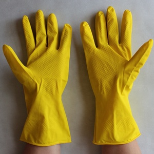 Suncend Gelbe Latex-Haushaltshandschuhe Mehrzweck Flexible Fischschuppen-Muster Schutzhandschuhe - Product Image 5