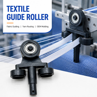 Rouleau de guidage textile en nylon OEM, roue de guidage moulée par injection personnalisée avec roulement, vente en gros d'usine