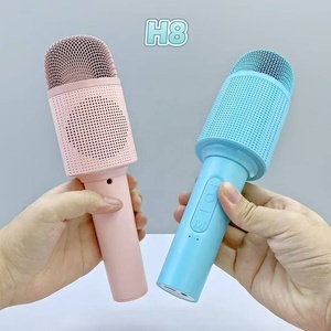 Novo OEM Logo RGB Portátil <span class=keywords><strong>Mic</strong></span> Sound Noise Reduction Handheld BT Wireless Karaoke Microfone <span class=keywords><strong>Speaker</strong></span> para Cantar - Product Image 1
