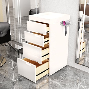 Hot Selling Black Barber Hair Salon <b>Trolley</b> Hairdresser Hair Salon <b>Tool</b> Beauty Salon Working <b>Trolley</b> Cabinet Cart Mobile <b>Trolley</b> - Product Image 3
