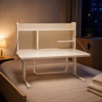 Bureau d'étude simple avec étagère de rangement pour étudiants en dortoir universitaire, chambre et petits espaces