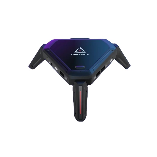 AIMZENIX AX600 MONSTER K&M Game Adapter for PS5, PS4, XONE, X360, XSS, XSX, N-Switch, Supports 3.5mm Headphones, APP