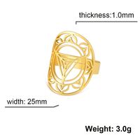 Bague de méditation Kali Yantra pour femmes et hommes, en acier inoxydable, couleur or, réglable, yoga, lotus hindou, bijoux, cadeau de la Saint-Valentin