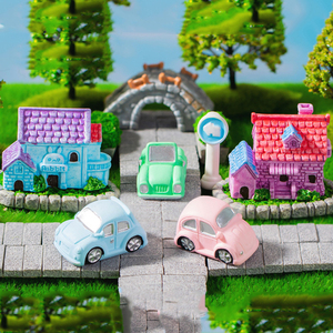 Resin Mini Car Vehicles Figurine <b>Miniatures</b> for Traffic Landscape Decorations Tiny Villa House Hut Ornaments DIY Accessories - Product Image 5