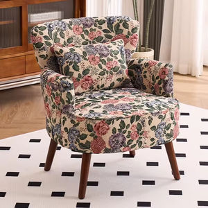 प्राचीन शैली एकल सोफे ठोस लकड़ी फर्नीचर लिविंग रूम बेडरूम अवकाश बालकनी कुर्सी - Product Image 2