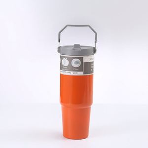 DD3998 Gobelet isotherme à double paroi en acier inoxydable de 30 oz avec poignée rabattable, sans BPA, anti-fuite, maintien thermique 12-24h, logo personnalisé - Product Image 2