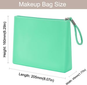 Eco-Friendly Fashion Silicone <b>Lipstick</b> <b>Holder</b> Large Capacity Makeup Bag Portable Waterproof Travel Zipper Pouch for Women - Product Image 5