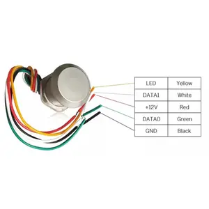 Minilector de tarjetas de identificación para Control de acceso, lector de tarjetas de identificación resistente al agua IP67, RFID, 125khz, Wiegand26/34