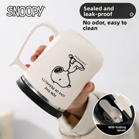 Mug de bureau en acier inoxydable 304 avec couvercle, design de dessin animé, tasse à café et à eau pour cadeau de couple